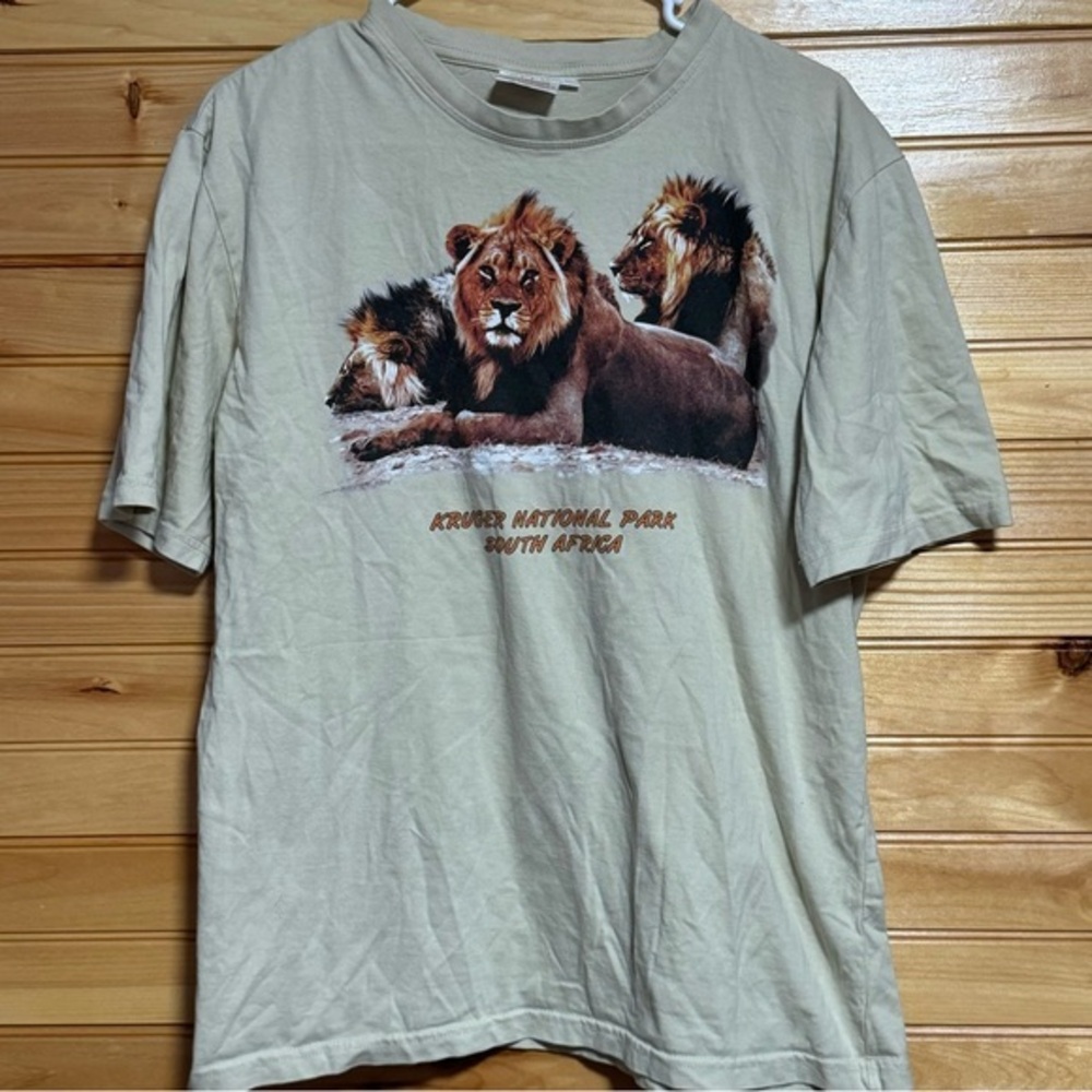 Kruger National Park South Africa Lions T-Shirt Size XL Made in Africa